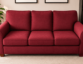 Fabric 3-seater after red wine stain removal