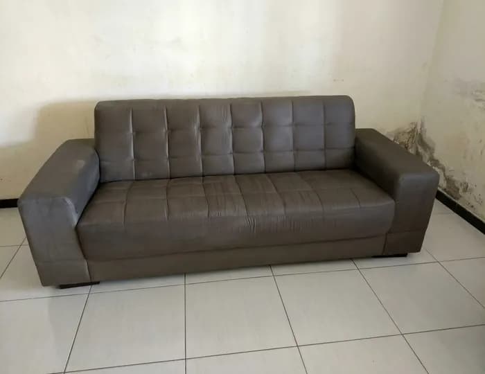 Leather sofa after cleaning and conditioning